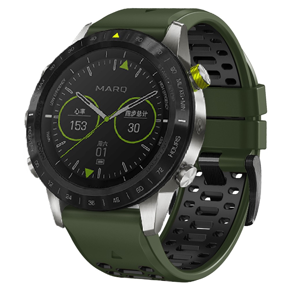  Klockarmband 26 mm Dual-Color Robust Grön/Svart