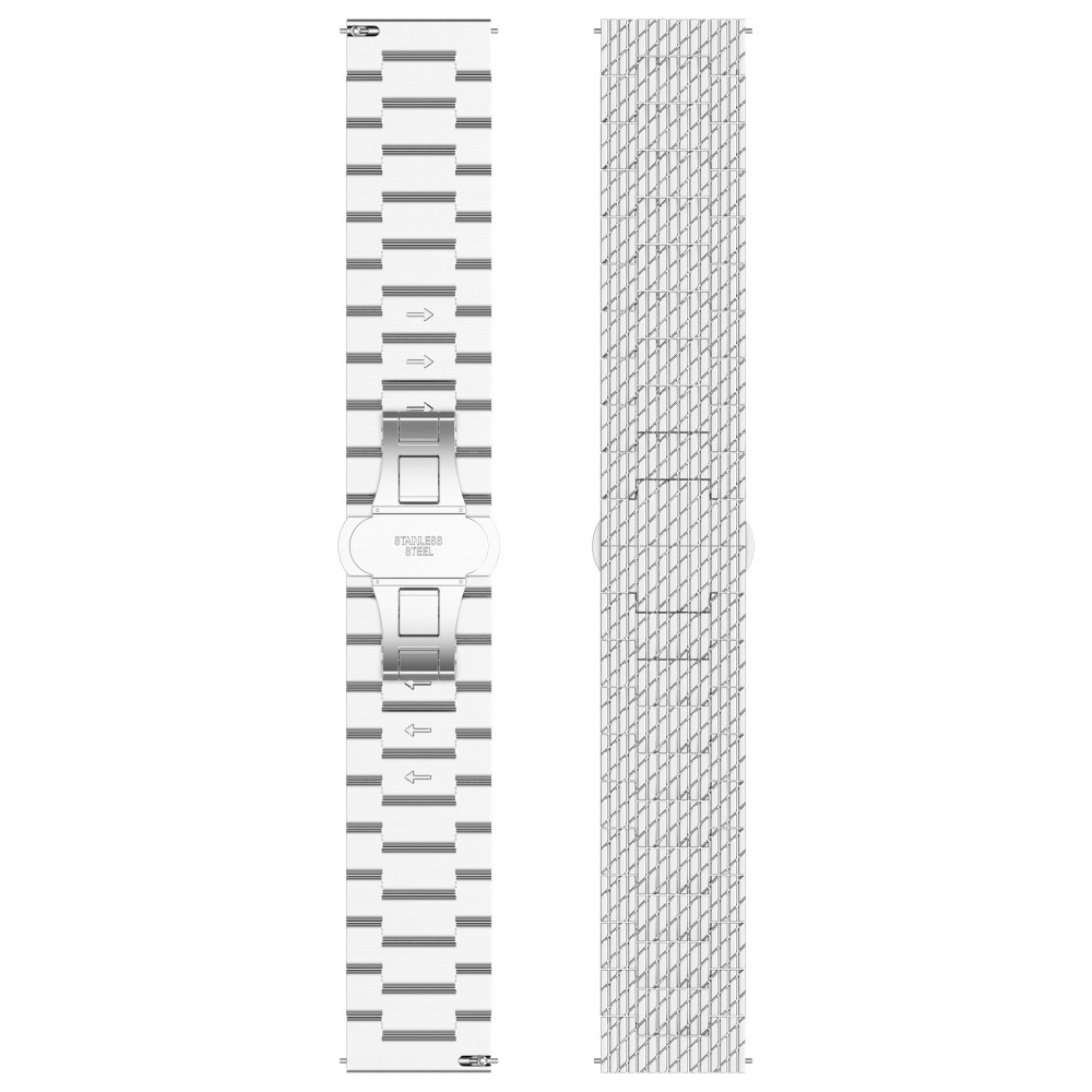  Klockarmband 22 mm Rostfritt Stål Silver