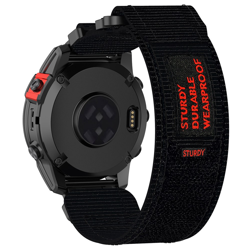  Klockarmband 26 mm Nylon Justerbart Svart