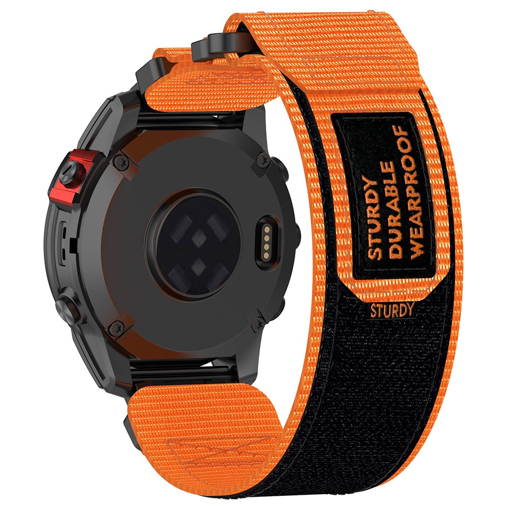  Klockarmband 26 mm Nylon Justerbart Orange/Svart