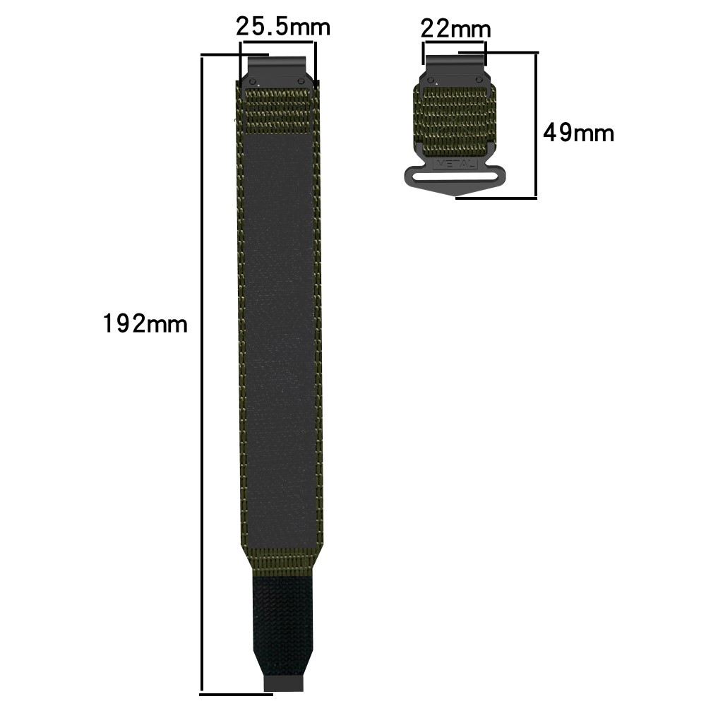  Klockarmband 26 mm Nylon Justerbart Orange/Svart