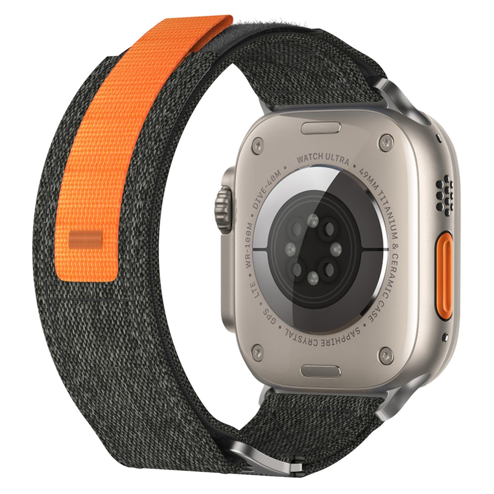  Apple Watch 38/40/41/42 mm Armband Justerbart Nylon Svart