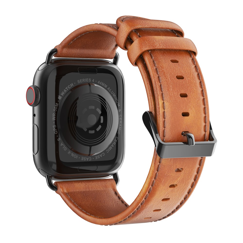 DUX DUCIS DUX DUCIS Apple Watch 42/44/45/46/49 mm Klockarmband Äkta Läder Brun
