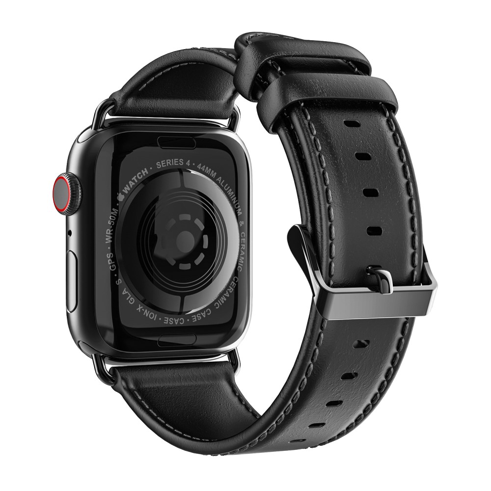 DUX DUCIS DUX DUCIS Apple Watch 38/40/41/42 mm Klockarmband Äkta Läder Svart