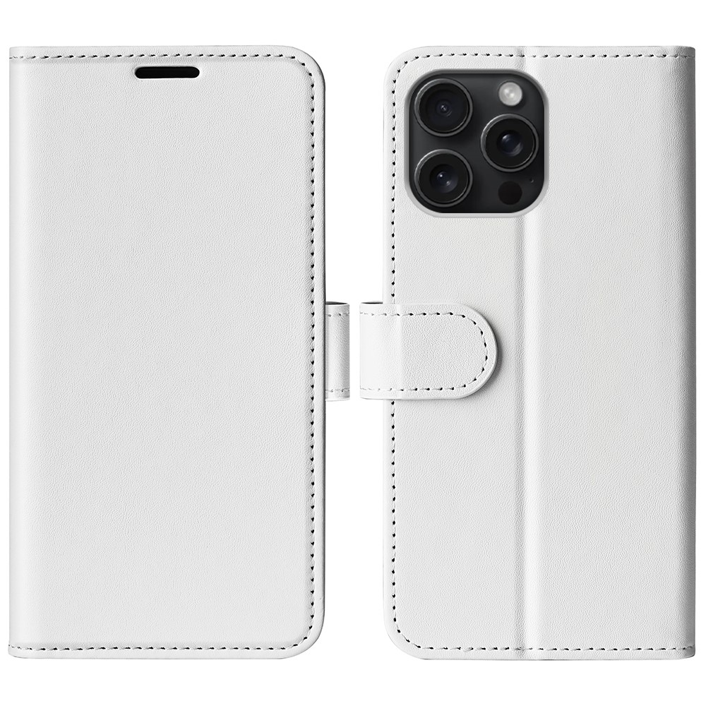  iPhone 16 Pro Max Fodral Läder Vit