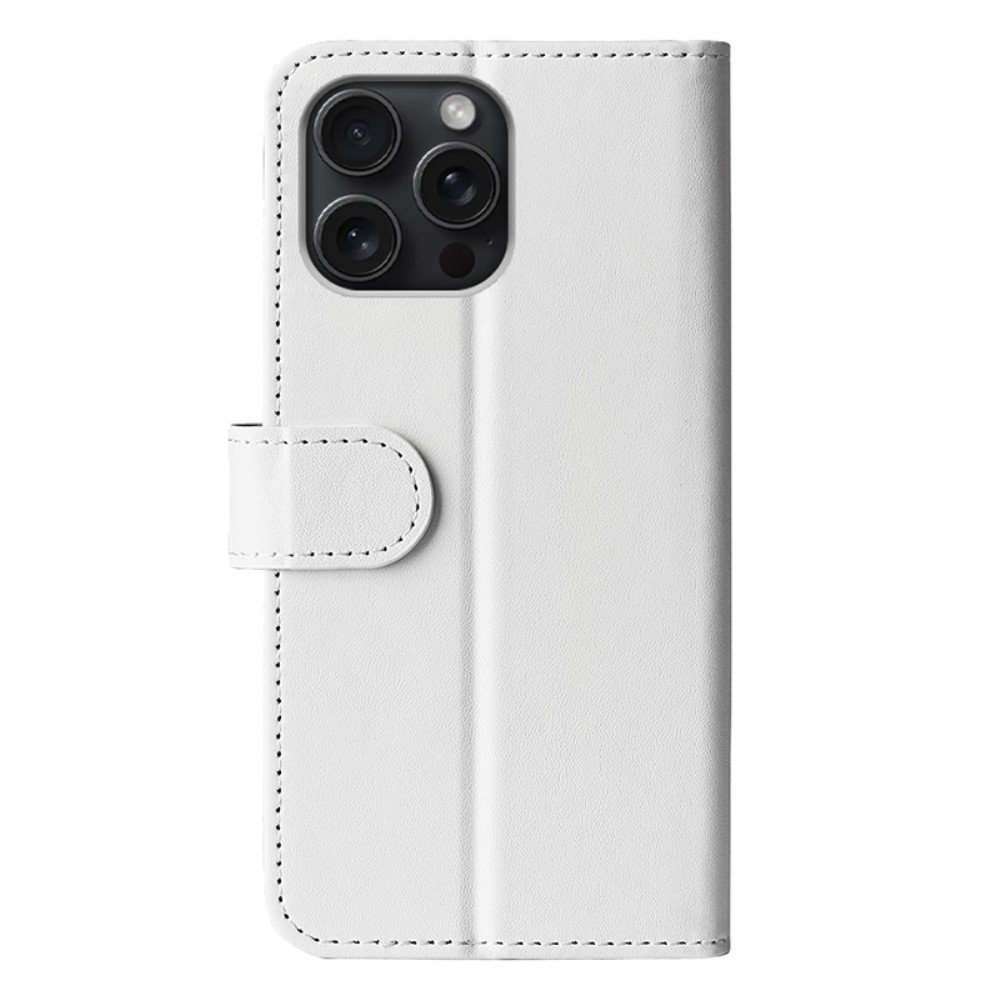  iPhone 16 Pro Max Fodral Läder Vit