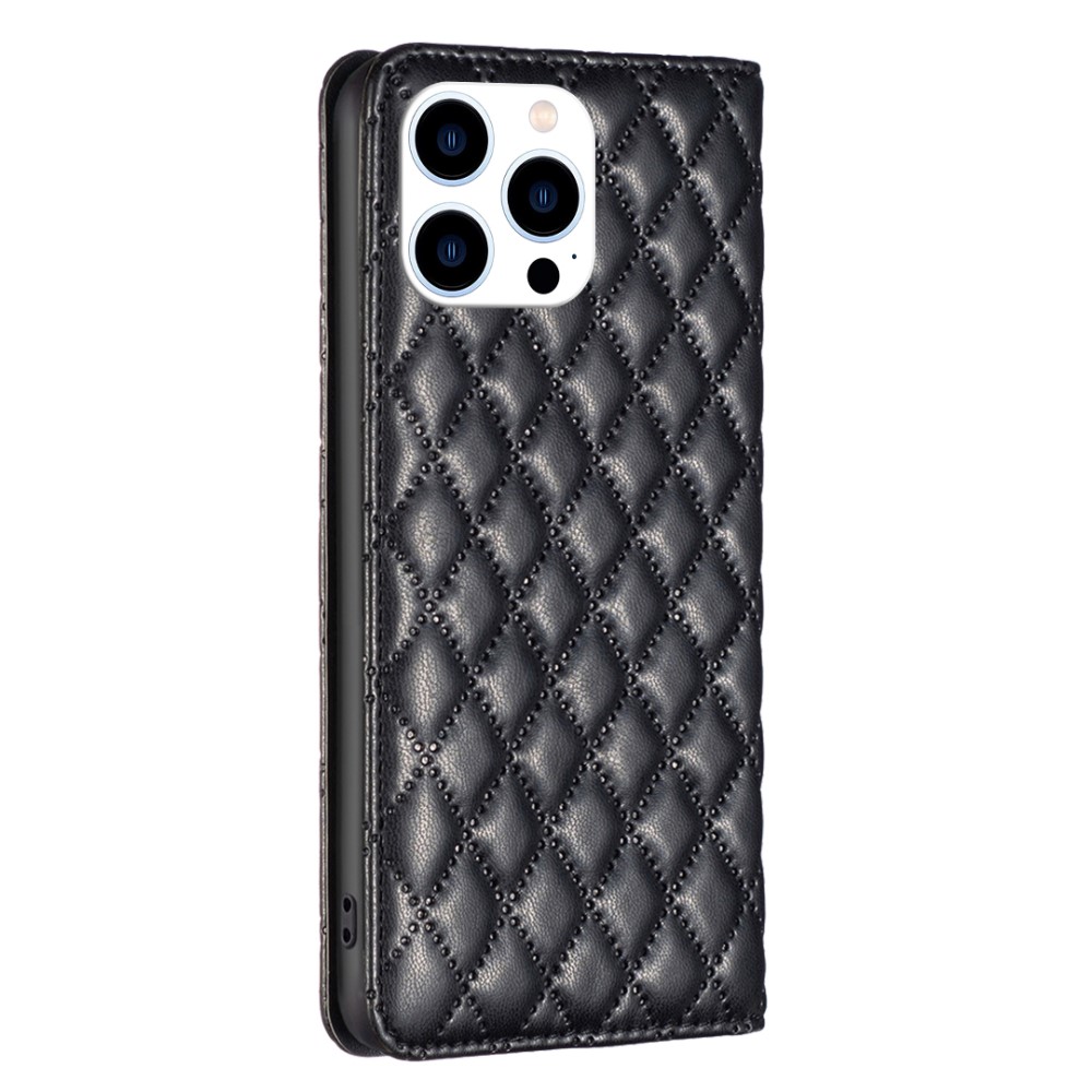 BINFEN BINFEN iPhone 16 Pro Max Fodral Diamond Flip Svart