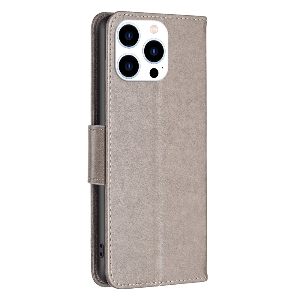  iPhone 16 Pro Max Fodral Med Fjäril Tryck Grå