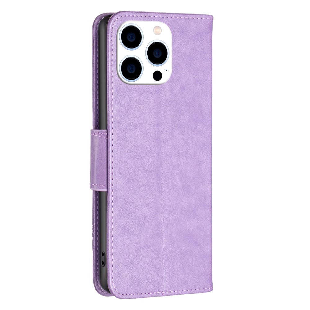  iPhone 16 Pro Max Fodral Med Fjäril Tryck Lila