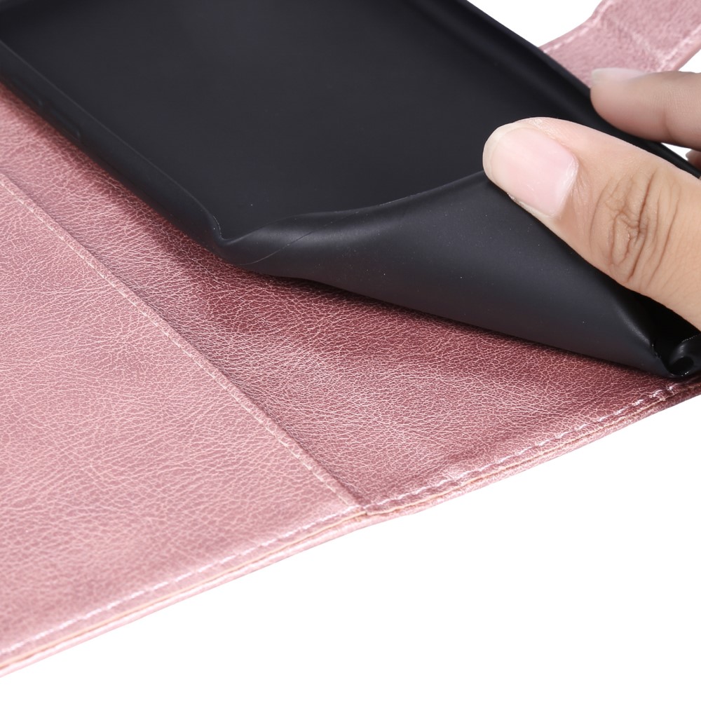  iPhone 16 Pro Max Fodral Läder Roséguld