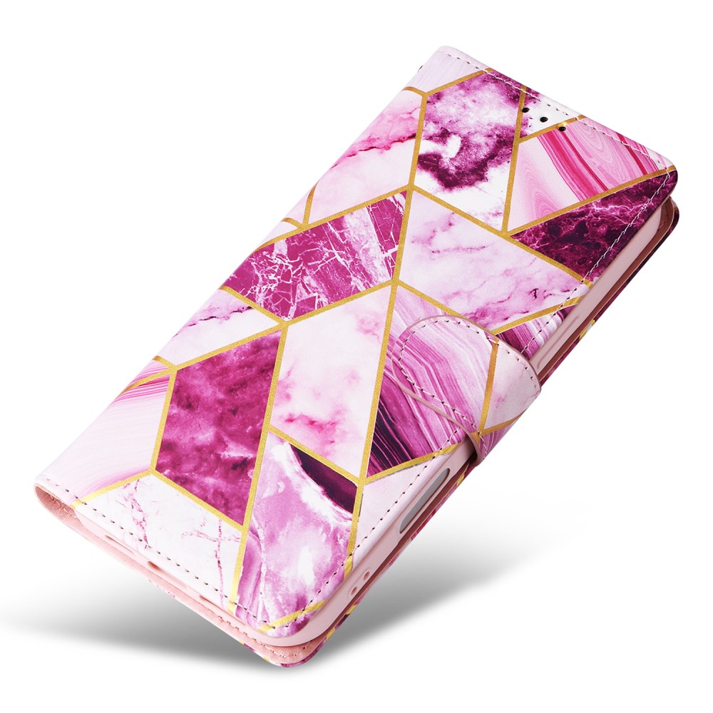  iPhone 16 Pro Max Fodral Marmor Tryck Rosa
