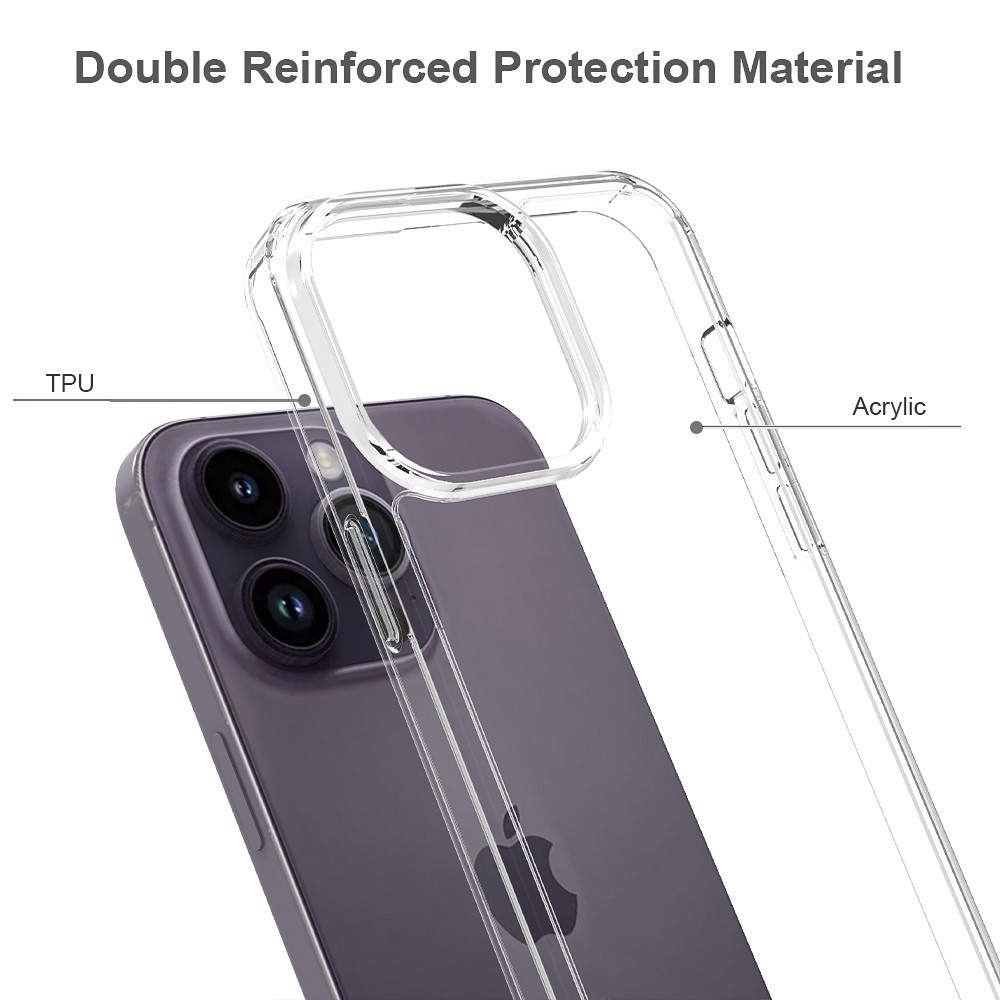 iPhone 16 Pro Max Skal Akryl/TPU Transparent