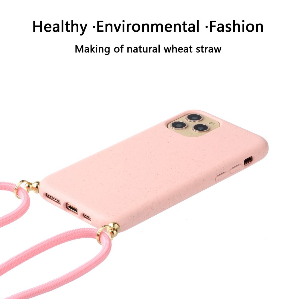  iPhone 16 Pro Max Skal Med Snöre Rosa
