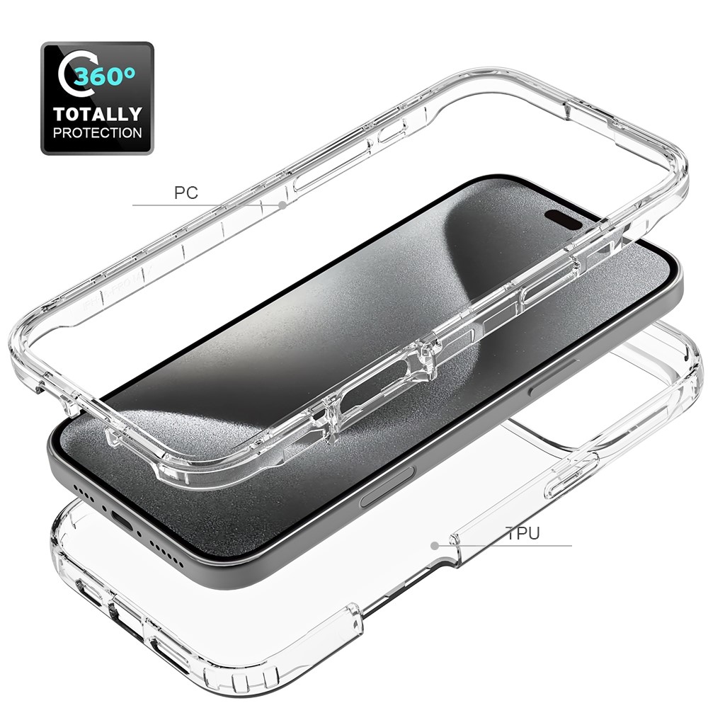  iPhone 16 Pro Max Skal 360 Hybrid Transparent