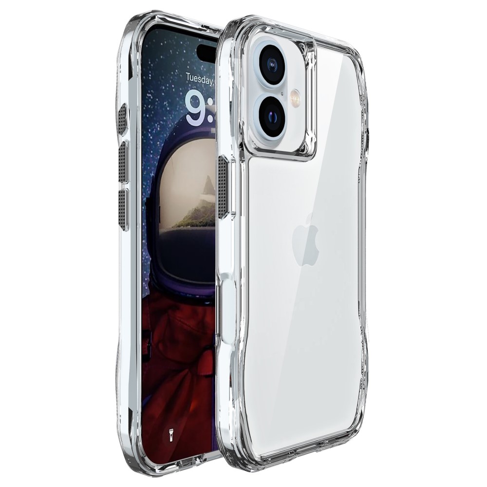  iPhone 16 Skal Hybrid Transparent