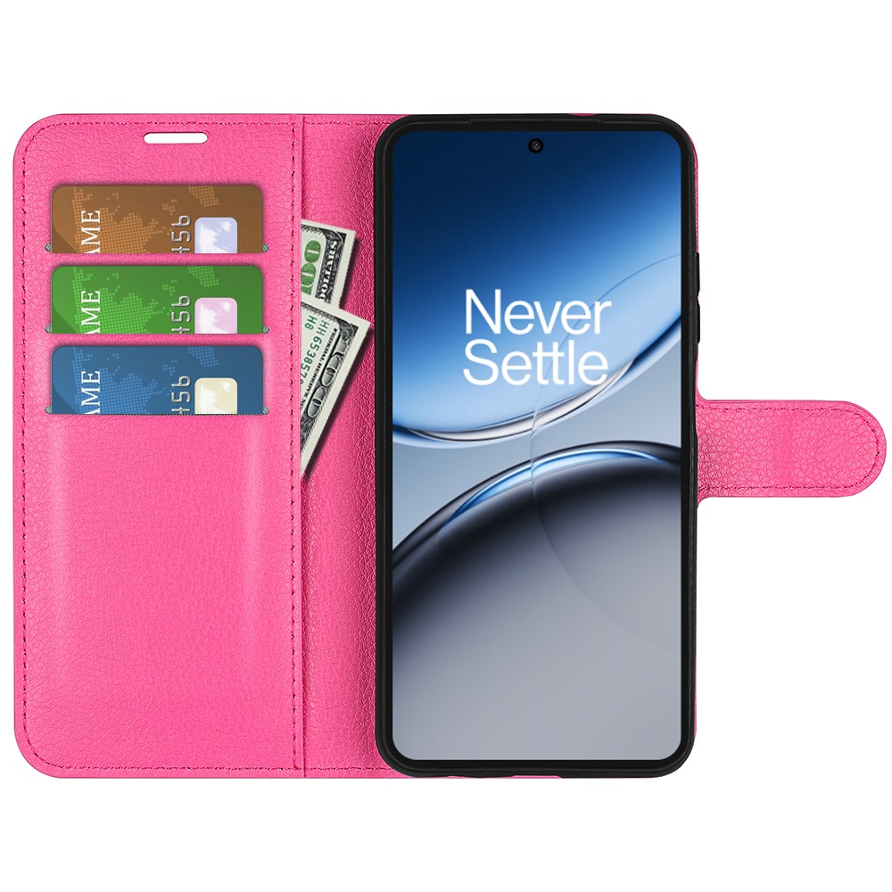  OnePlus Nord 4 Fodral Litchi Läder Rosa