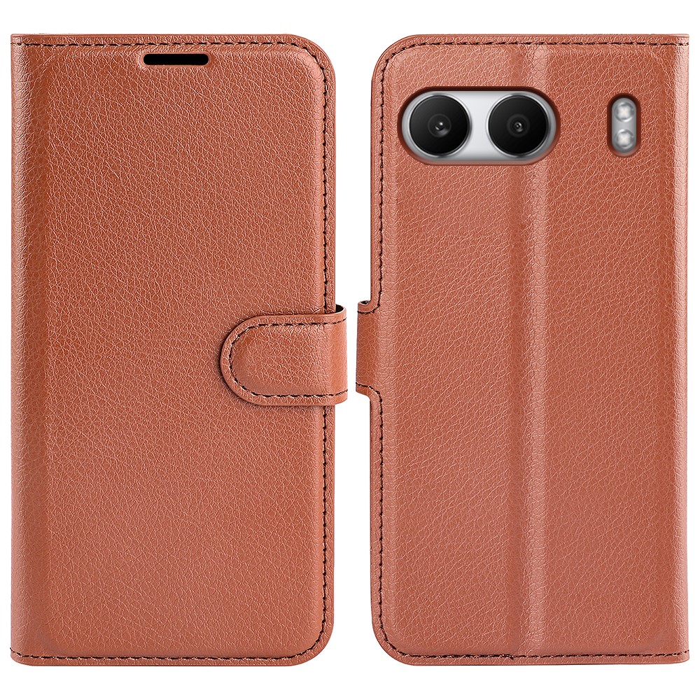  OnePlus Nord 4 Fodral Litchi Läder Brun