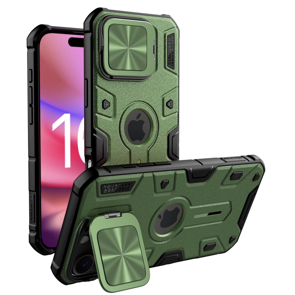 NILLKIN NILLKIN iPhone 16 Pro Max Skal Camshield Armor Grön