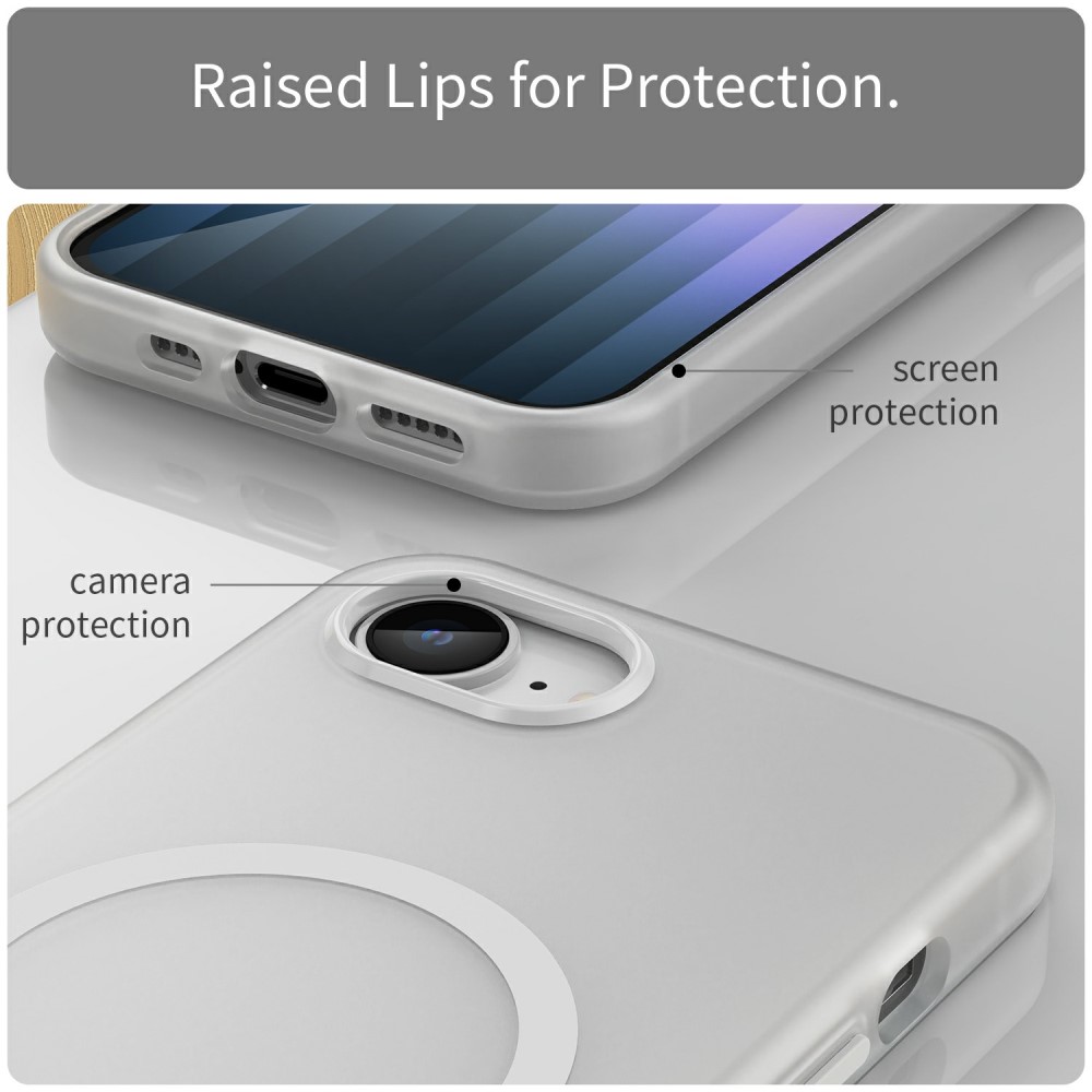  iPhone 17e / 16e Skal MagSafe Slim Matt Vit