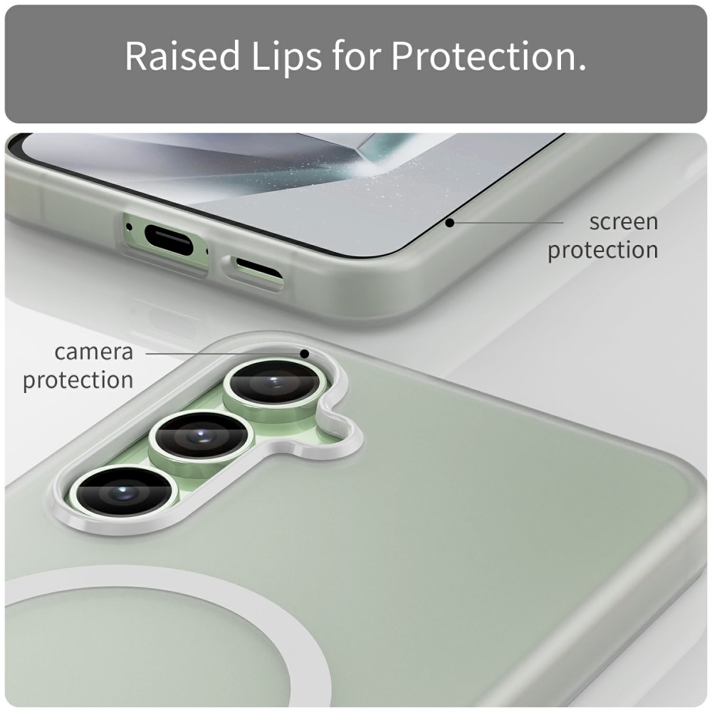  Samsung Galaxy S24 FE Skal MagSafe Slim Matt Vit
