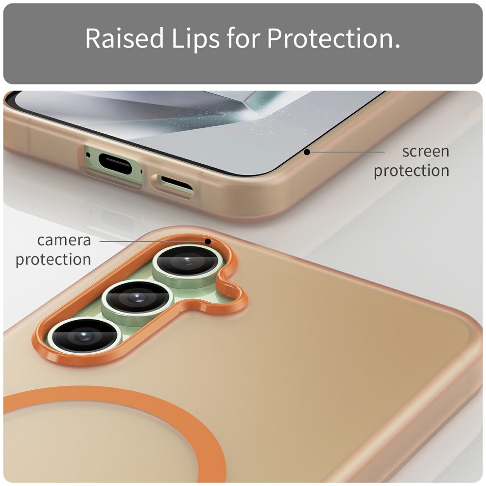  Samsung Galaxy S24 FE Skal MagSafe Slim Matt Orange