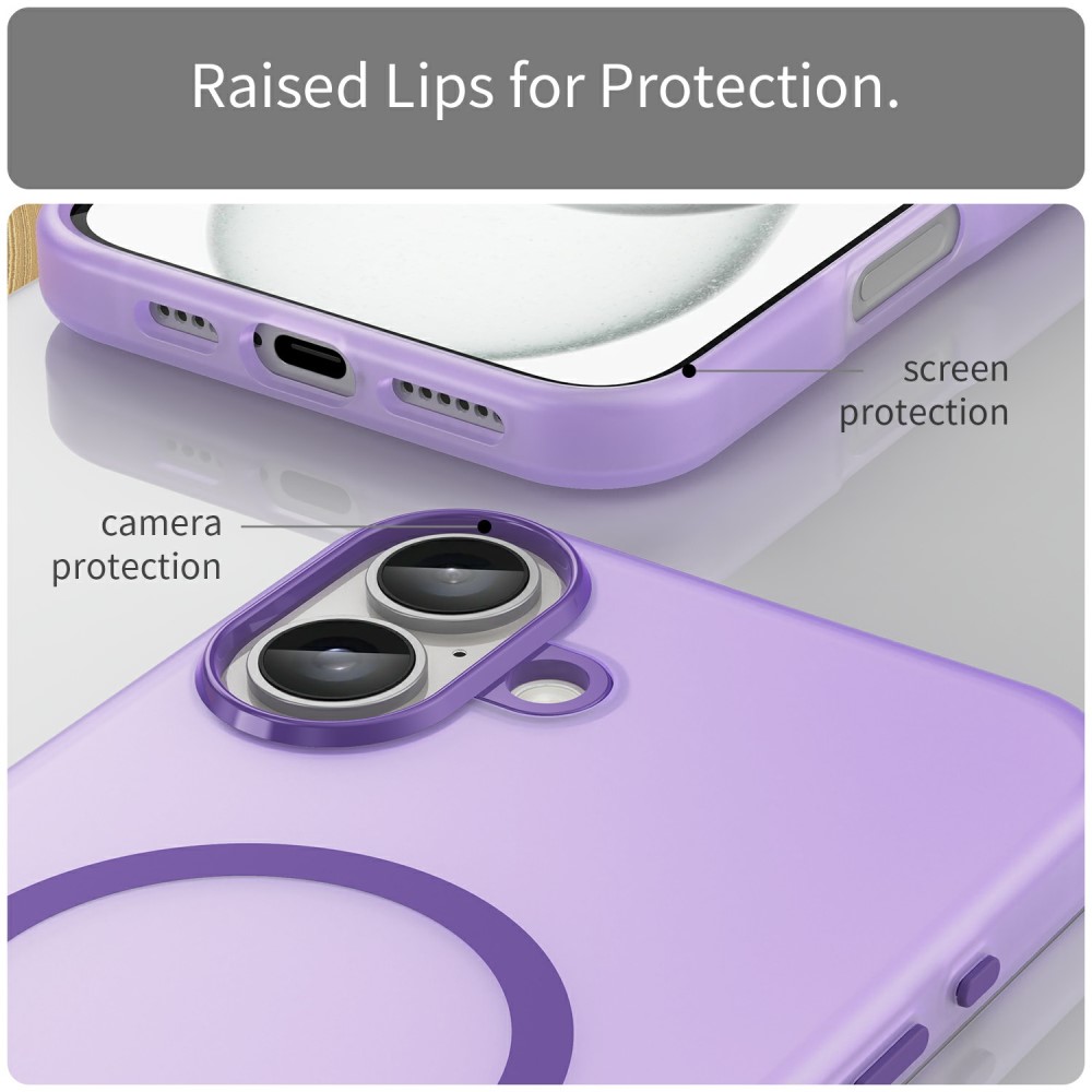  iPhone 16 Plus Skal MagSafe Slim Matt Lila