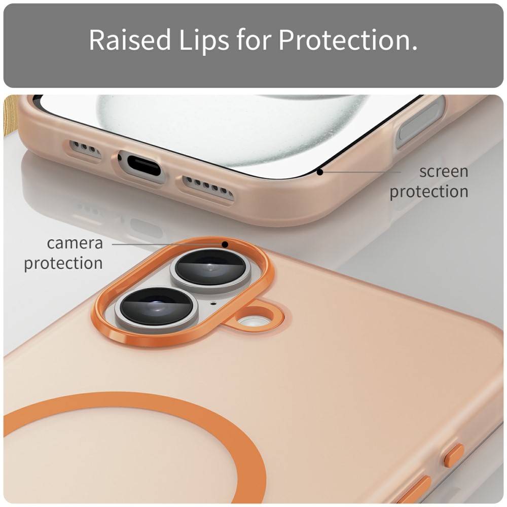  iPhone 16 Plus Skal MagSafe Slim Matt Orange