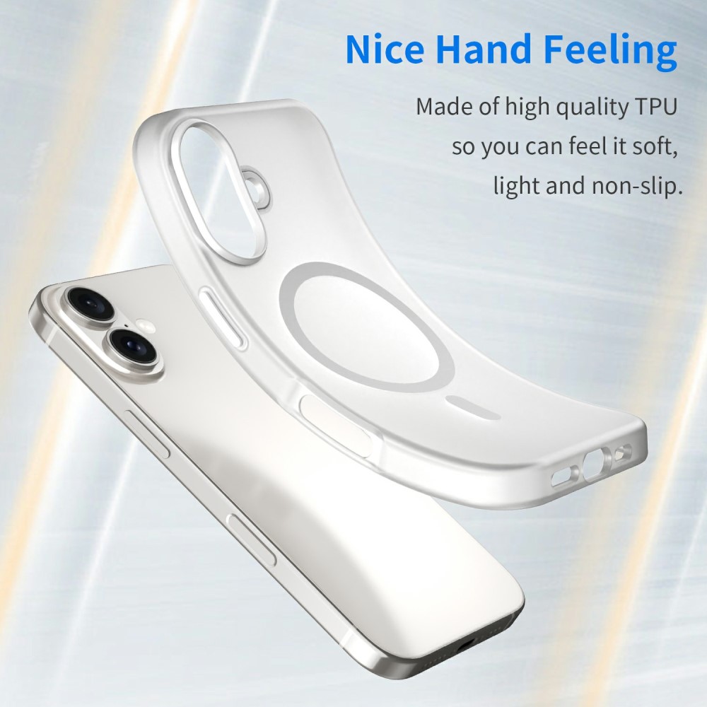  iPhone 16 Skal MagSafe Slim Matt Vit