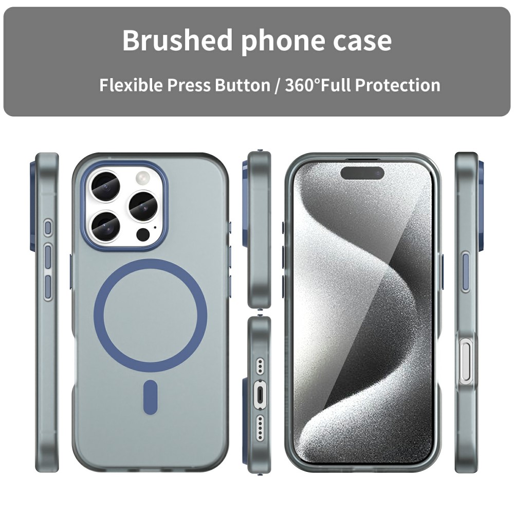  iPhone 16 Pro Skal MagSafe Slim Matt Mörk Blå