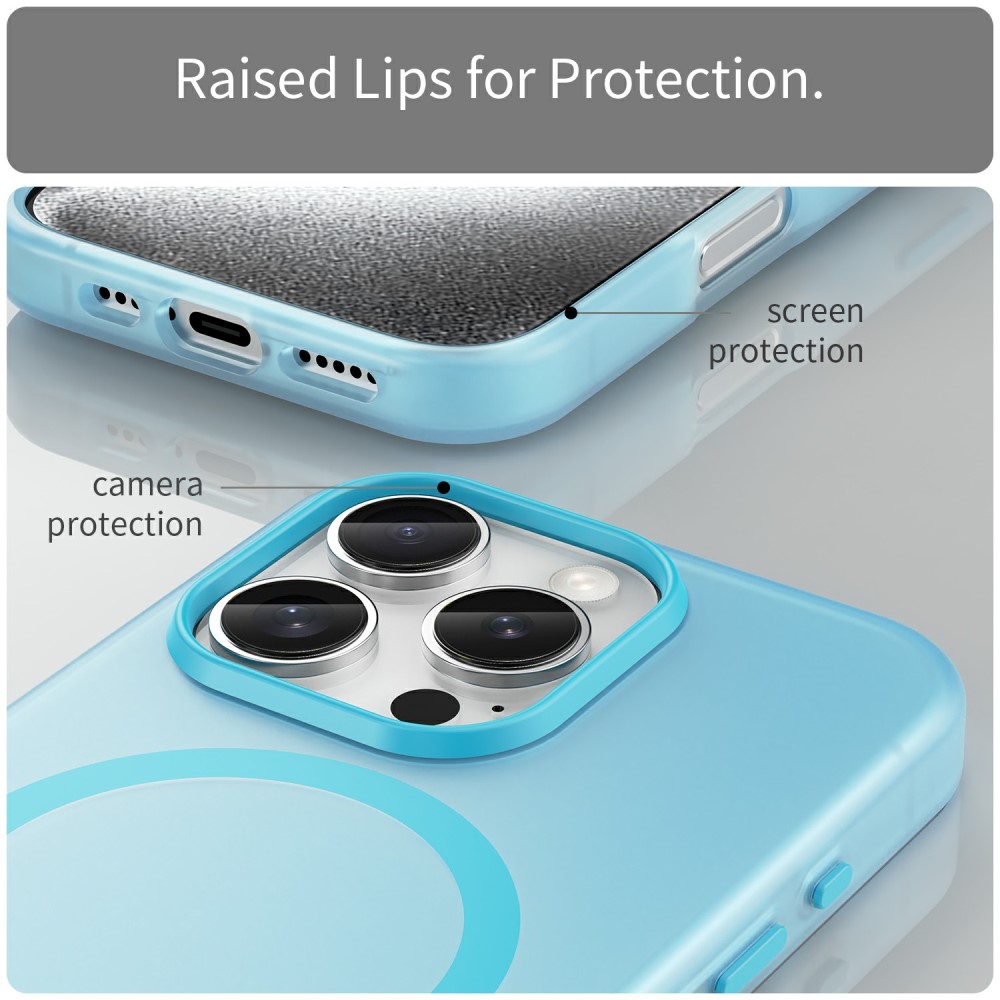  iPhone 16 Pro Skal MagSafe Slim Matt Blå