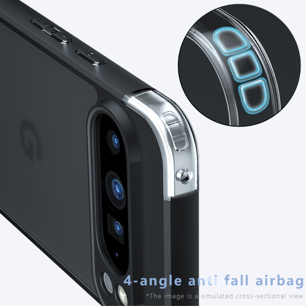  Google Pixel 9 Pro XL Skal Hybrid Matt Svart