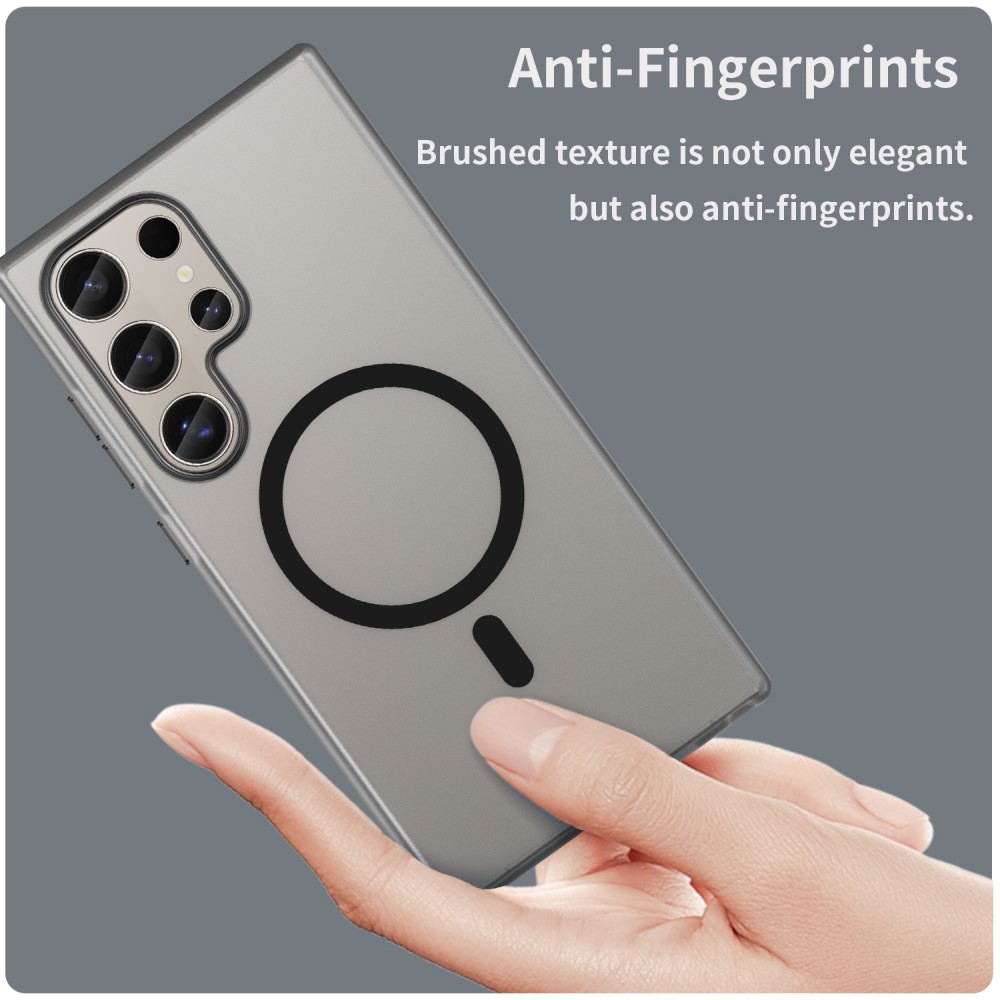  Samsung Galaxy S23 Ultra Skal MagSafe Slim Matt Svart