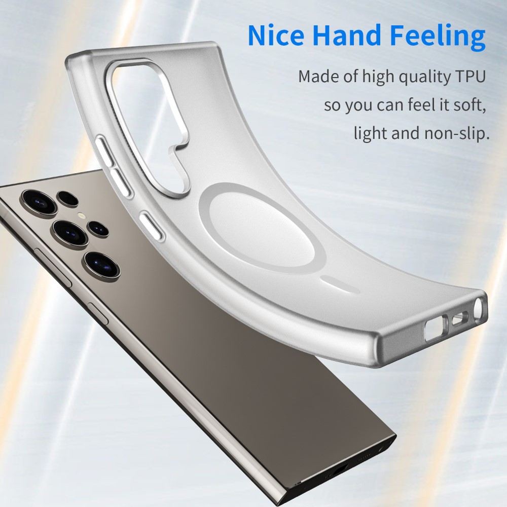  Samsung Galaxy S23 Ultra Skal MagSafe Slim Matt Vit