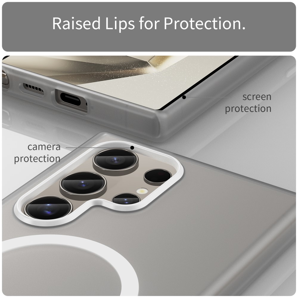  Samsung Galaxy S23 Ultra Skal MagSafe Slim Matt Vit
