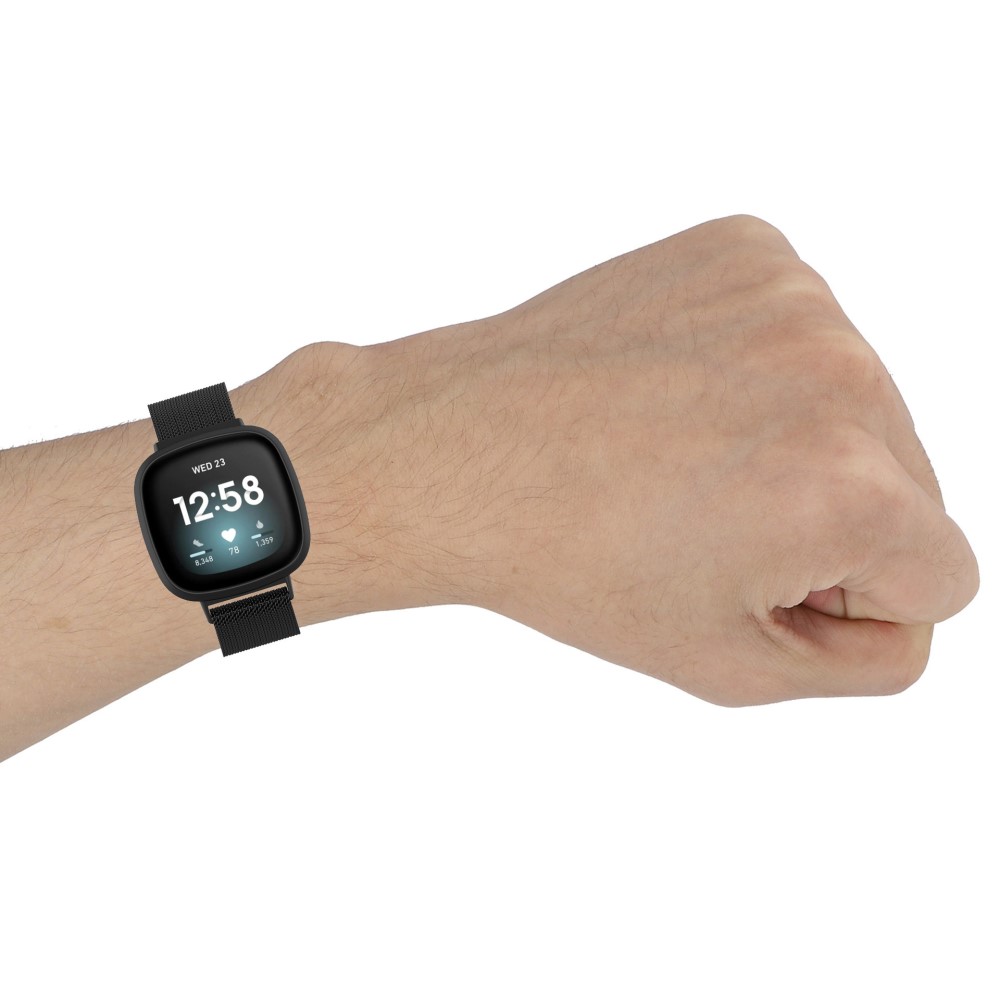  Fitbit Versa 4/Sense 2 Armband Milanese Loop Svart