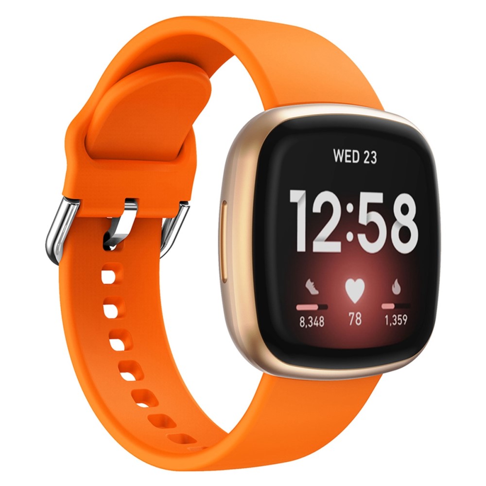  Fitbit Versa 4/Sense 2 Klockarmband Silikon Orange