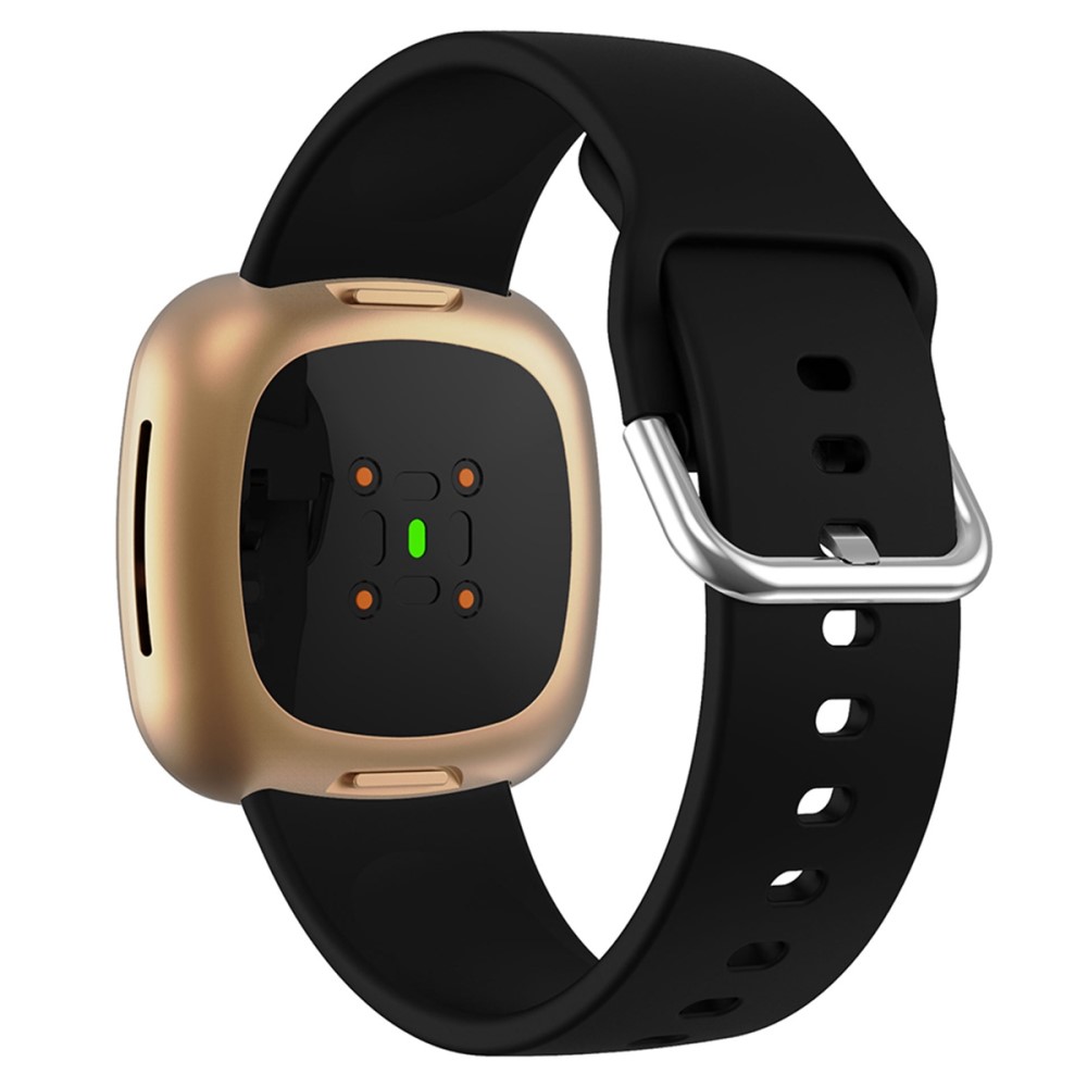  Fitbit Versa 4/Sense 2 Klockarmband Silikon Svart