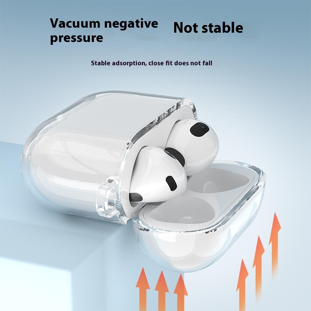  AirPods 4 Skal TPU Karbinhake Transparent