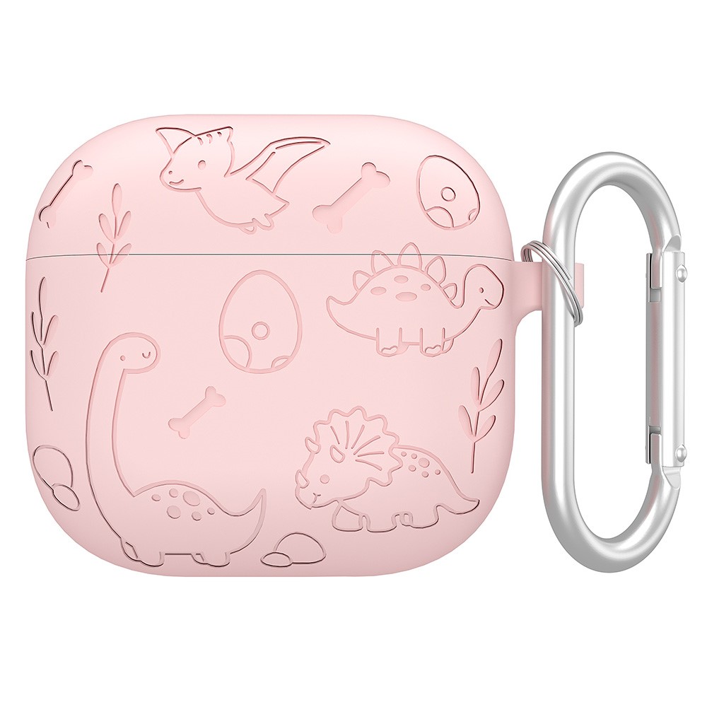 AirPods 4 Skal Med Dinosaurie Motiv Silikon Rosa