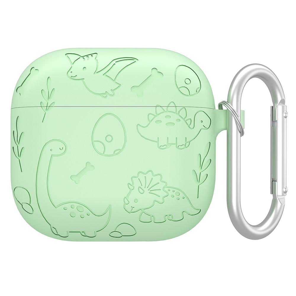  AirPods 4 Skal Med Dinosaurie Motiv Silikon Grön