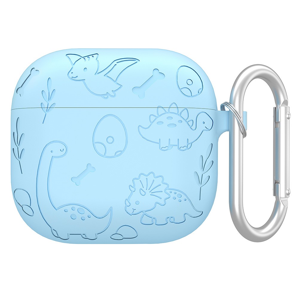  AirPods 4 Skal Med Dinosaurie Motiv Silikon Blå