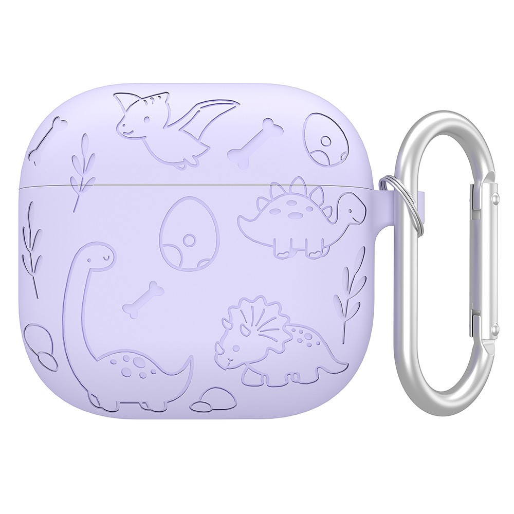  AirPods 4 Skal Med Dinosaurie Motiv Silikon Lila