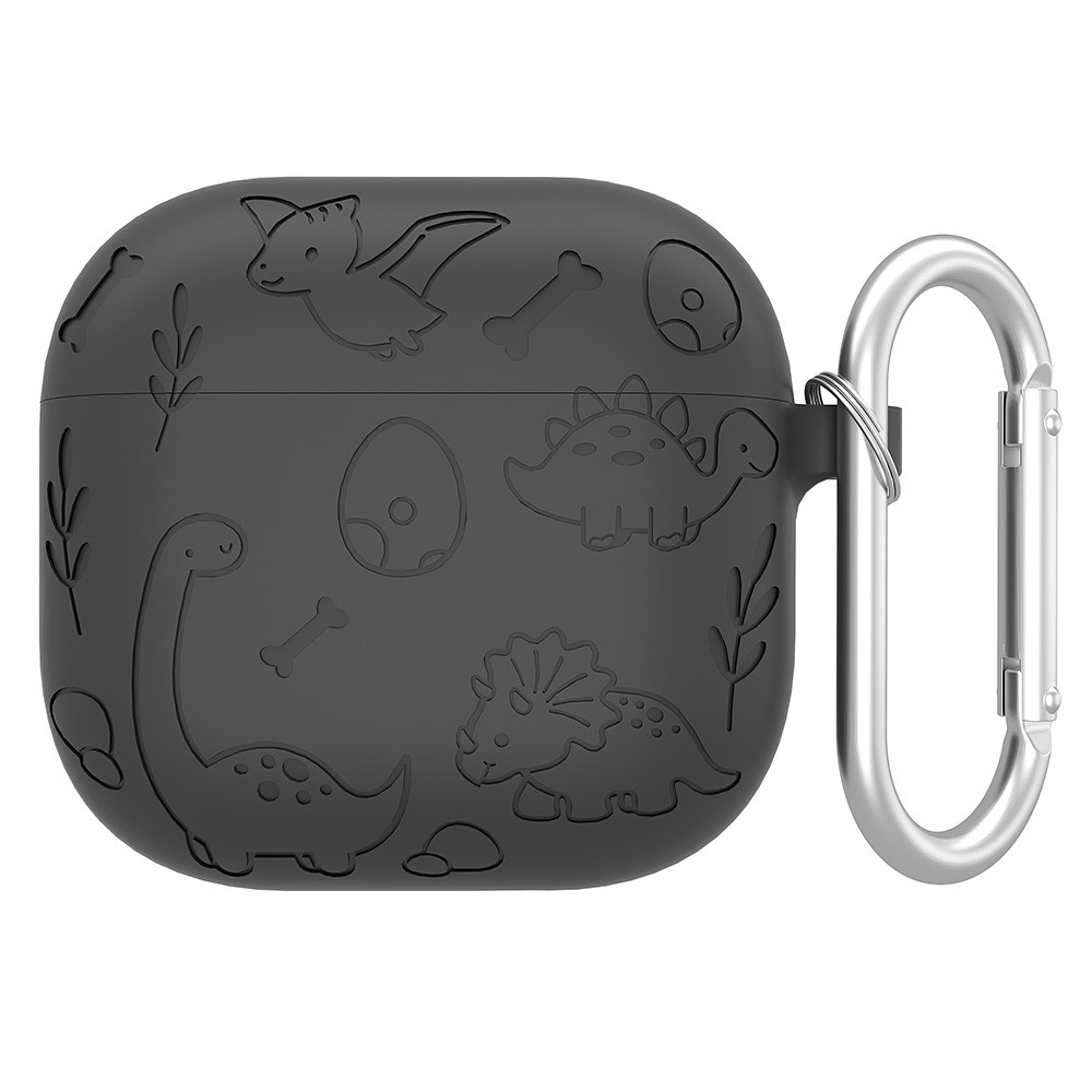  AirPods 4 Skal Med Dinosaurie Motiv Silikon Svart