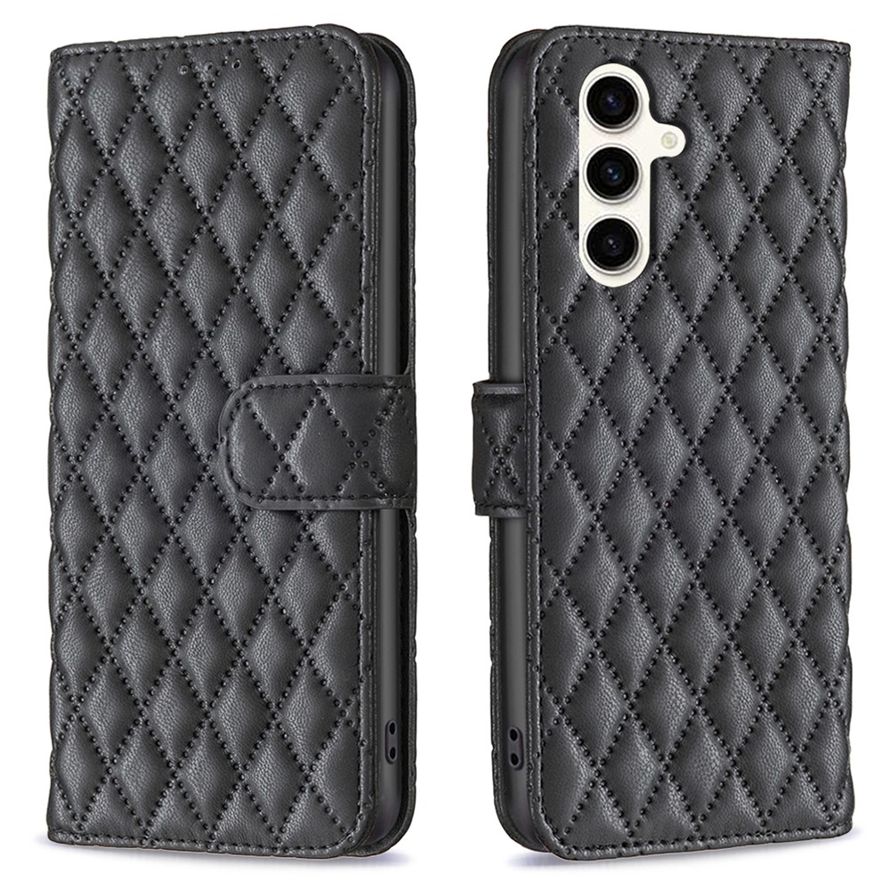  Samsung Galaxy S24 FE Fodral Diamond Läder Svart