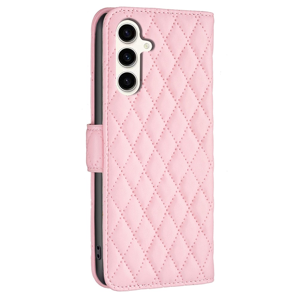  Samsung Galaxy S24 FE Fodral Diamond Läder Rosa