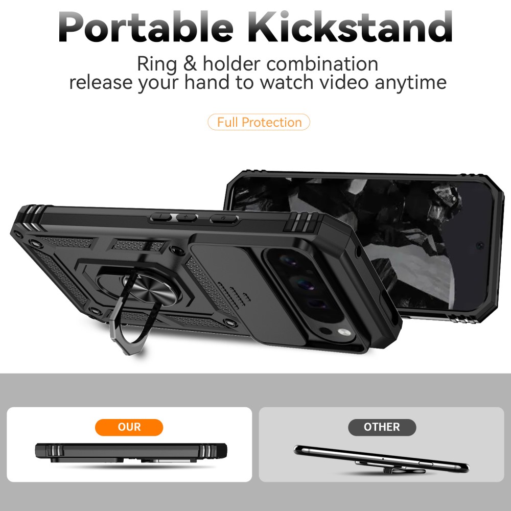  Google Pixel 9 Pro XL Skal CamShield Armor Ring Svart