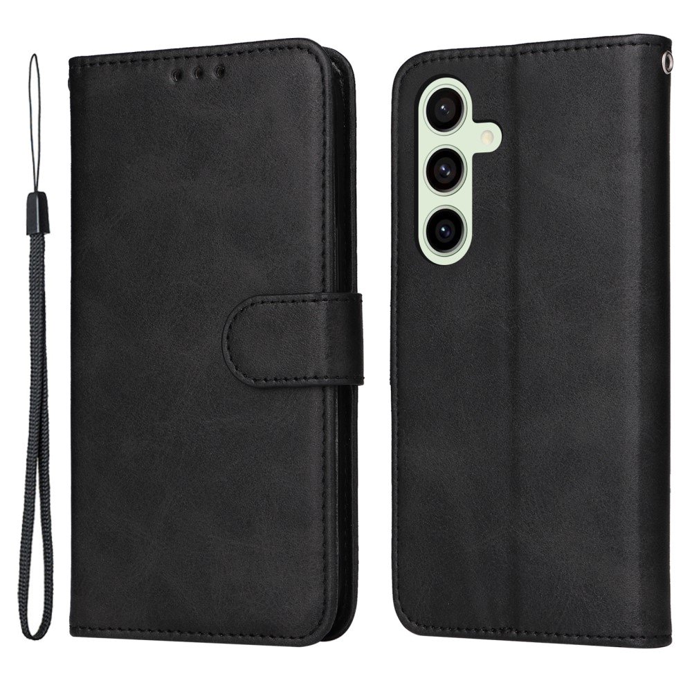  Samsung Galaxy S24 FE Plånboksfodral Läder Svart