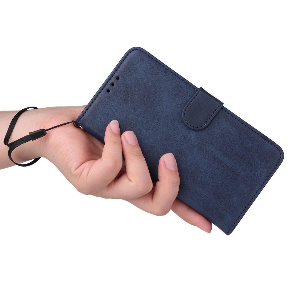  Samsung Galaxy S24 FE Plånboksfodral Läder Mörk Blå