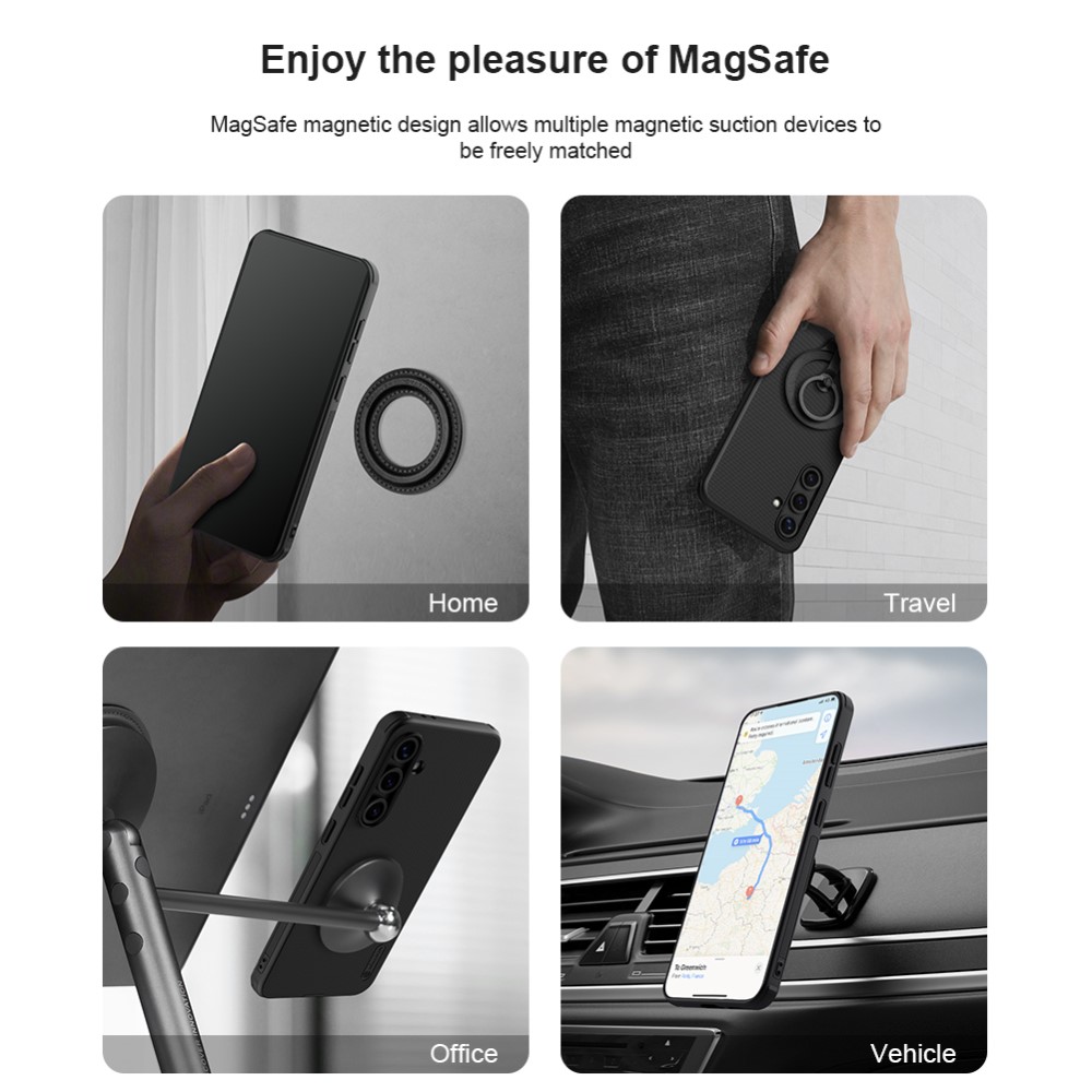 NILLKIN NILLKIN Samsung Galaxy S24 FE Skal MagSafe Frosted Shield Pro Svart
