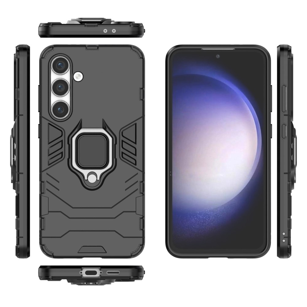  Samsung Galaxy S24 FE Skal Hybrid Armor Ring Svart